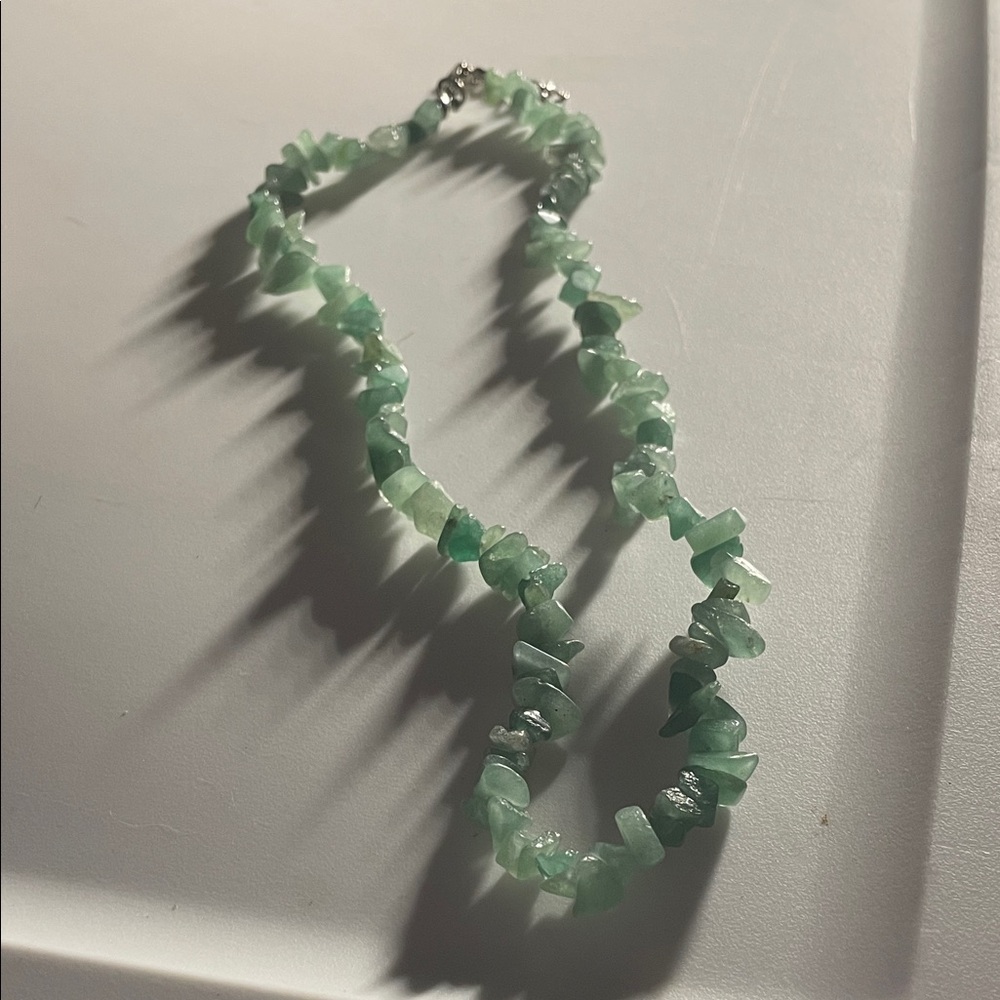 Green Chip Stone Necklace — Women's Jewelry